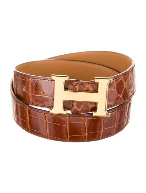 hermes croc belt
